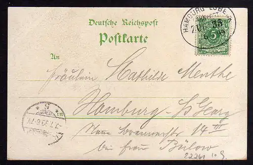 82261 AK Hotel Waldburg b. Ahrensburg Litho 1899 Pension Logirhaus Restaurant