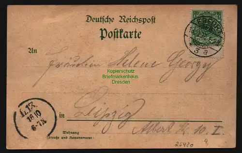 25420 AK Erfurt 1898 Litho Gruss aus , gelaufen 1898