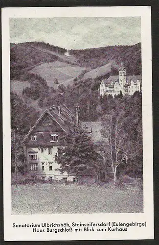 25325 AK Steinseifersdorf Eulengebirge Ulbrichshöh Haus Burgschloß 1944