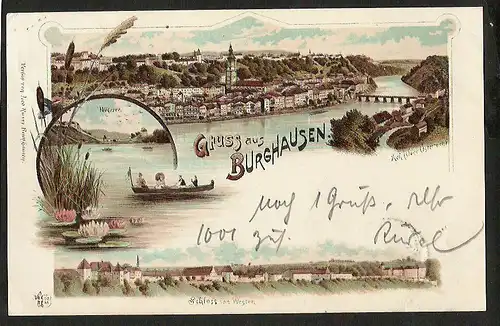 25238 AK Litho Burghausen Landkreis Altötting 1897