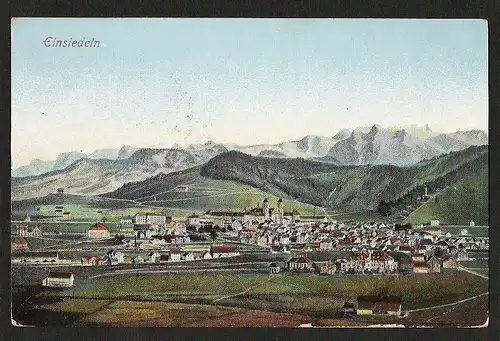 25141 AK Einsiedeln Schweiz 1906, gelaufen 1906