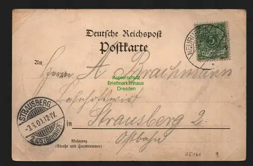 25161 AK Neu Ruppin Seminar 1900, gelaufen 1900