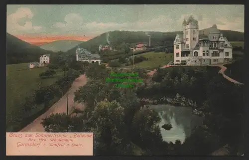 147583 AK Garnsdorf bei Saalfeld um 1910 Hotel Bellevue