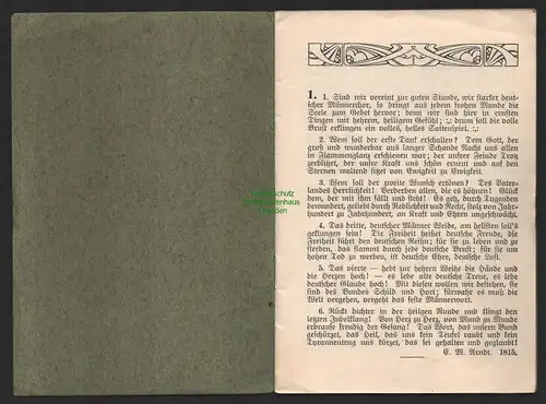 147541 Liederbuch Ilmenau Thür. Wald  Technischer Verein 1911 Eintragung