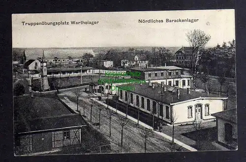 132446 AK Truppenübungsplatz Warthelager Posen Nördliches Barackenlager um 1910