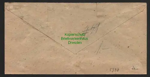 h5998 SBZ Handstempel Bezirk 27 Markkleeberg 1a 2x 2 Pfg. 2x 10 Pfg. Leipzig S3