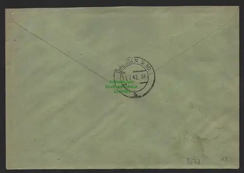 B9573 R-Brief Gebr. Hörmann A.-G. Mannheim 2 e Johann Schreiber 1942