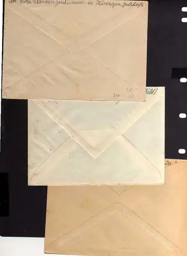 B937 3x SBZ Brief Gebühr bezahlt 1946 Geschwenda Thüringer Wald an Zentrale Such