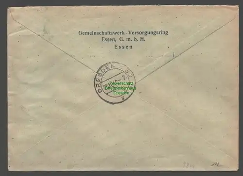 B9304 R-Brief Gebr. Hörmann A.-G. Essen 1942 Gemeinschaftswerk Versorgungsring