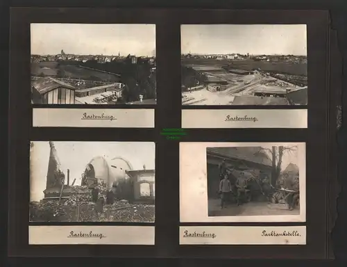 B8592 5 Fotos Rastenburg Militär Kraftwagen Park Tankstelle Bahnhof Hindenburg