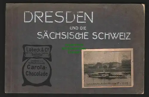 B8570 Broschüre Dresden und die Sächsische Schweiz 24 Seiten viel Reklame
