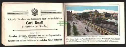 B8570 Broschüre Dresden und die Sächsische Schweiz 24 Seiten viel Reklame