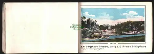 B8570 Broschüre Dresden und die Sächsische Schweiz 24 Seiten viel Reklame