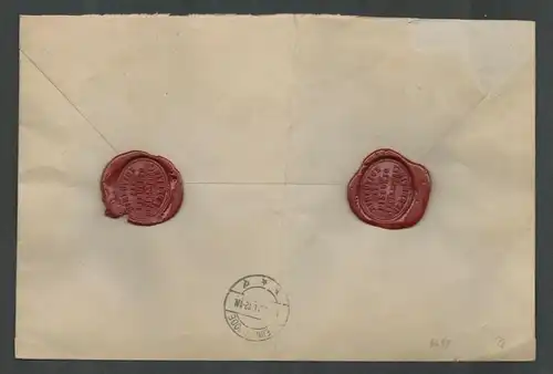 B6698 Brief Wertbrief Deutsches Reich Berlin 1921 DR 115 Siegel n. Wernigerode