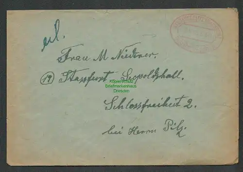 B6206 Brief SBZ Gebühr bezahlt 1945 Niedersedlitz Sachsen nach Staßfurt Leopolds
