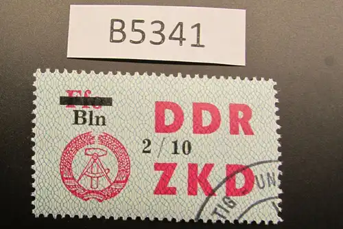 B5341 DDR ZKD C 46 X Bln auf Ffo 2/10 ungültig gestempelt, voller Originalgummi