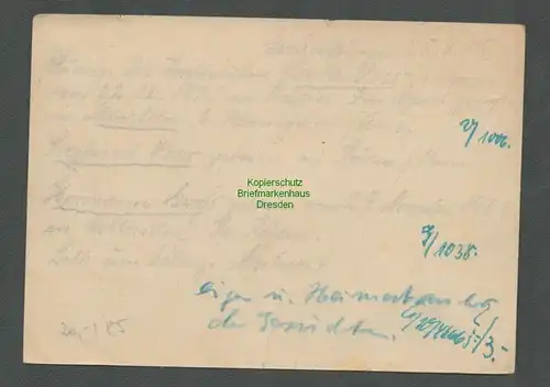 B5772 Gebühr bezahlt 1945 Postkarte Großbodungen Kr. Worbis Großbodungen