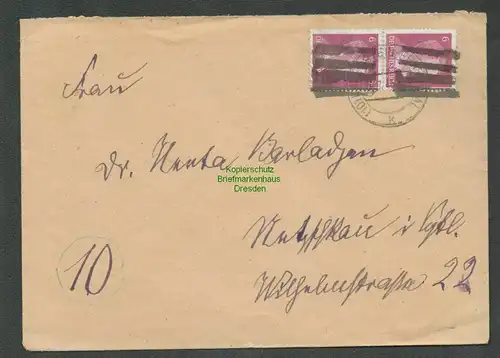 B5880 Brief Sächsische Schwärzung Hohenstein-Ernstthal 16.7.45