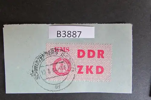 B3887 DDR ZKD C 8 KMS Karl-Marx-Stadt Schwarzenberg Briefstück 12.8. Ersttag