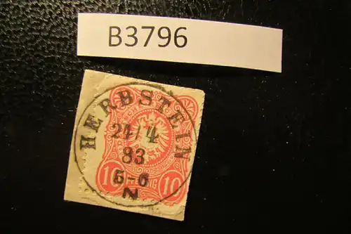 B3796 Briefstück DR 41 10 Pfennig 1883 Herbstein ( Hessen )