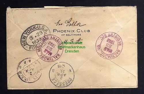 B3145 Brief USA 1933 Freiheitsstatue New York Einschreiben Phoenix Baltimore