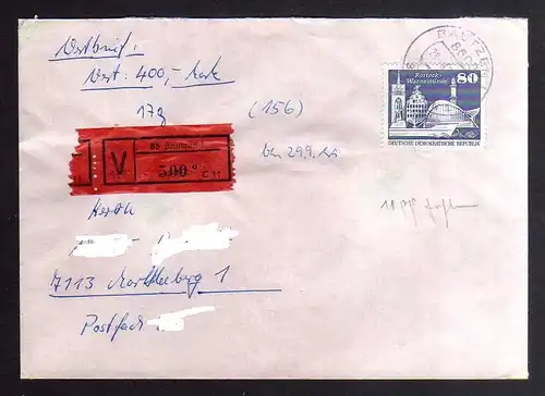 B3543 DDR Briefe Einzel- oder Mehrfachfrankaturen 1974 1920 Soz Aufbau Wertbrief