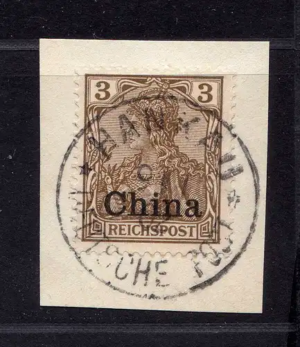 B2556 DP in China 15b Luxus Briefstück Hankau 1902
