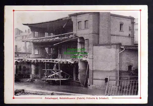 B2751 Hochwasser Katastrophe 1897 Postschappel Fabrik Fritsche & Schubert