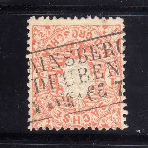 B1300 Sachsen 15 Wappen Stempel Hainsberg - Deuben 1866