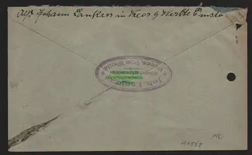 B10528 Brief BAZ Gebühr bezahlt 1946 Werlte nach Wuppertal Barmen