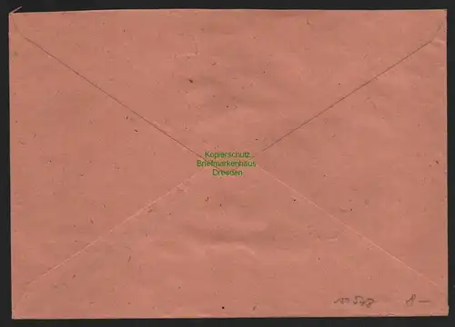 B10578 Brief BAZ Gebühr bezahlt 1945 Sulz Neckar nach Reutlingen Hopfau Der