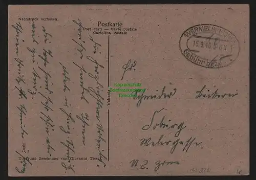 B10336 Postkarte BAZ Gebühr bezahlt 1948 Wermelskirchen nach Coburg