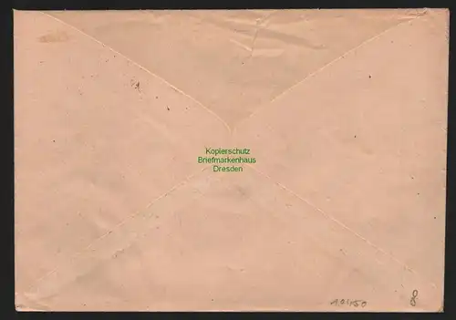 B10450 Brief BAZ Gebühr bezahlt 1948 Oppenau Renchtal Bad. Schwarzwald Mannheim
