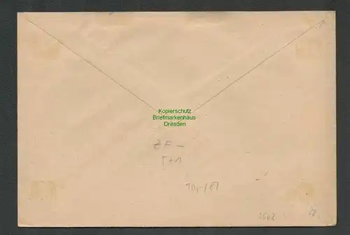 B-5562 SBZ Gebühr Bezahlt Brief Aderstedt über Halberstadt 1948 Zuckerfabrik