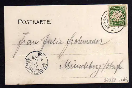 97958 AK Augsburg Riedingerhaus 1905 Wohn- und Geschäftshaus ab 1913 mit Kino