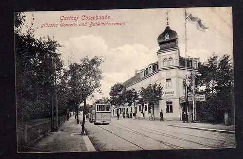 96629 AK Cossebaude Gasthof Straßenbahn 1907