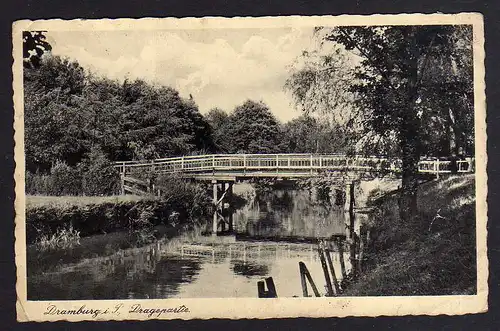 94183 AK Dramburg Drawsko Pomorskie Brücke Drage 1939