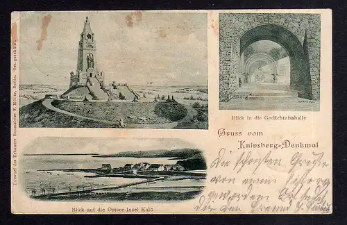 94166 AK Kalvø Insel Kalö Knivsberg Denkmal Gedächtnishalle Gjenner 1901
