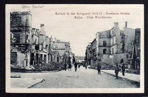 92560 AK Kalisch Kalisz 1916 Feldpost Ulica Wroclawska Breslauer Straße
