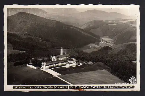 91887 AK Ottendorf Sächs. Schweiz Die Sachsenschule B. D. M. Luftbild Hahn Foto