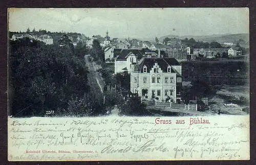 92206 AK Desden Bühlau Mondscheinkarte Villa Sachsenburg um 1900