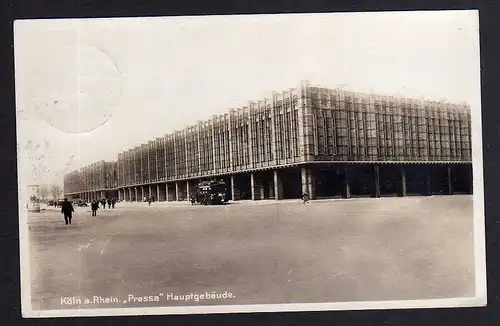 87030 AK Köln Pressa Hauptgebäude Fotokarte 1928