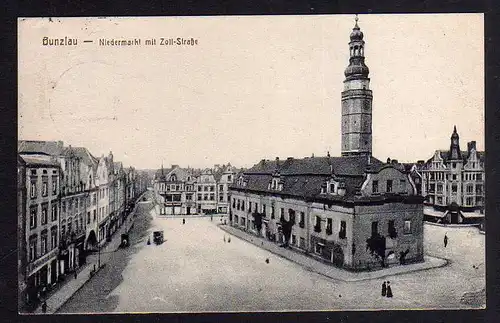 86214 AK Bunzlau Boleslawiec Niedermarkt mit Zoll Straße 1925