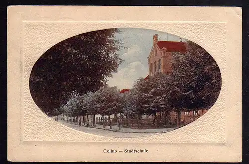 84875 AK Marienburg Wpr. Stadtschule 1915 Compagnie Görlitz Feldpost