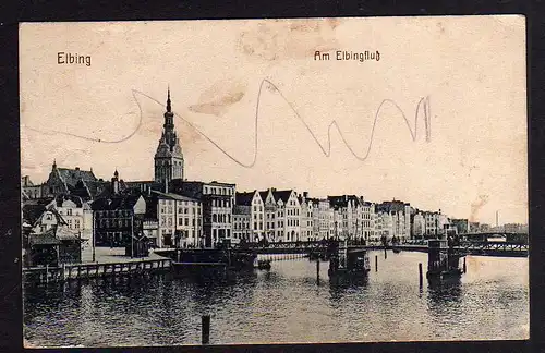 83554 AK Elblag Elbing Am Elbingfluß 1916 Brücke
