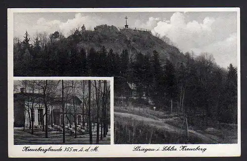 79849 AK Kreuzbergbaude Striegau Schlesien Kreuzberg 1940 Feldpost