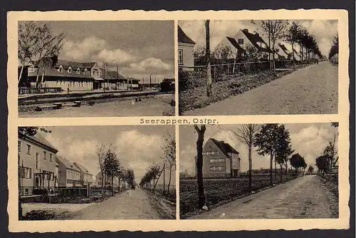 79606 AK Seerappen Ostpr. Bahnhof Siedlung Wohnhaus 1943 Samland