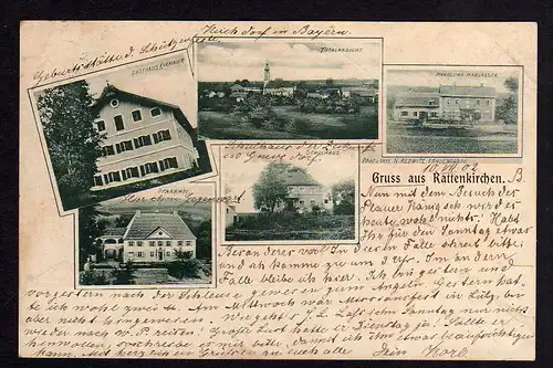 79877 AK Rattenkirchen Frauenornau1902 Gasthaus KirmayerSchule Handlung Hargasse