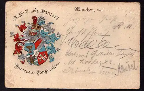 78485 AK München 1902 Studentika 1922 viele Unterschriften Sincere et constanter