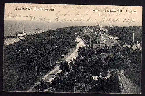 76945 AK Ostseebad Brunshaupten Bülow Weg östlicher Teil 1912